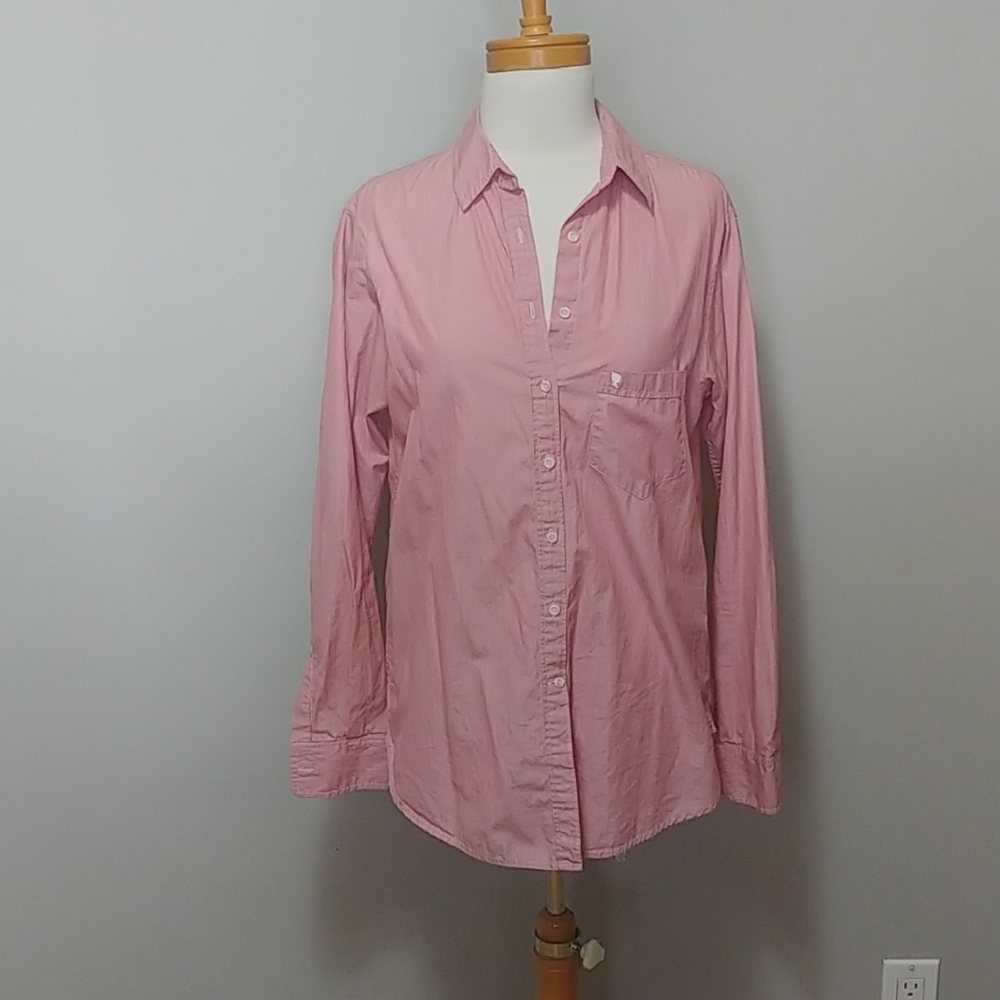 Talula Oxford Red and White Boyfriend Shirt